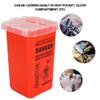 Sharp Container, Sharps Bin 1L Tattoo Plastic Sharp Container Tattoo Medical Disposal Biohazard Needle Waste Box Safe Lock Container Tattoo Supplies (Red) view 4