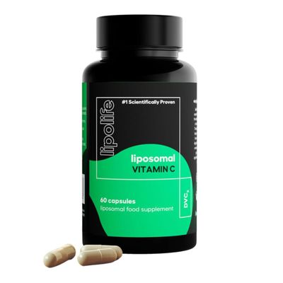 lipolife Vitamin C Capsules DVC2 - Bioavailable Liposomal Quali-C Vitamin C, High Absorption Liposomal Technology, 30-60 Days Supply, Gluten Free, Immune, Collagen, Skin & Antioxidant Support