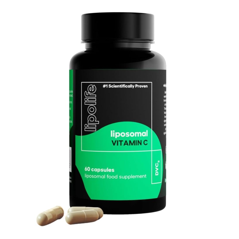lipolife Vitamin C Capsules DVC2 - Bioavailable Liposomal Quali-C Vitamin C, High Absorption Liposomal Technology, 30-60 Days Supply, Gluten Free, Immune, Collagen, Skin & Antioxidant Support