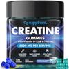 Supplmnt. Creatine Gummies 5000mg 120ct Max Strength Muscle Growth Recovery Supplements for Men & Women Creatine Monohydrate, B12 & L-Taurine Chewable Gummies, 1 Month Supply (Blue Raspberry) view 1