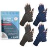 Dr. Arthritis Essentials Open-Fingertip Arthritis Gloves, Compression Gloves for Carpal Tunnel & Raynaud's, Hand Brace (GreyNavy, Medium) view 1
