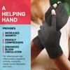 Dr. Arthritis Essentials Open-Fingertip Arthritis Gloves, Compression Gloves for Carpal Tunnel & Raynaud's, Hand Brace (GreyNavy, Medium) view 4