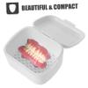 HAPINARY 3pcs Denture Box Denture Storage Box Portable Retainer Holder Lid for Retainer Case Care Use at Home Outdoor view 3