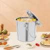 Stainless Steel Bucket with Lid, Food Grade Stainless Steel Bucket,Food Bucket, Milk Water Bucket, Stainless Steel Bucket,Garden Industrial Bucket Garden (6L) view 2