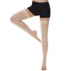 Ailaka Thigh High Medical Compression Stockings for Women Men, Open Toe Firm 20-30 mmHg Graduated Compression with Silicone Band for Varicose Veins, Edema, Post-Surgery view 1