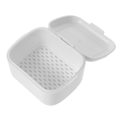 COLLBATH 3pcs Retainer Case Denture Box Soak Retainer Case Daily Use Denture Container Storage Accessories Dental Care