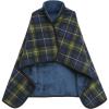 Windproof Fleece-Lined Wheelchair Coat with Hood Ponchos Adult, Reusable Travel Blanket Wearable Blanket with Hood for Seniors(Green,100x140cm) view 1