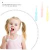 PLAFOPE 3pcs Toothbrush Boys and Girls Cartoon Hippo Toothbrush Set Deep Clean Bristle Brush view 3