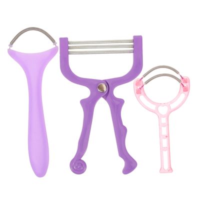 Gogogmee Facial Epilator 3pcs Manual Hair Removal Spring Portable Face Hair Remover for Women Convenient Epilation Tool for Lips Chin Cheeks