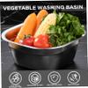 Wash Basin Dish Tub for Kitchen Sink Stainless Steel Large Capacity Wash Basin with Rolled Edge Brushed Multipurpose Fruit Vegetable Washing Basket Kitchen Accessories view 2