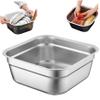 Wash Basin Dish Tub for Kitchen Sink Stainless Steel Large Capacity Wash Basin with Rolled Edge Brushed Multipurpose Fruit Vegetable Washing Basket Kitchen Accessories view 3