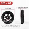12 Inch Rear Wheels Replacement for Electric Wheelchair, 320  60 Honeycomb Solid PU Tires 1 Pair, ABS Plastic Wheel Hub view 3