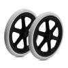1 Pair 16 Inch Rear Wheel Replacement for Wheelchairs Walkers Rollators, 16  1.75 Solid Polyurethane Tire, ABS Plastic Wheel Hub view 1