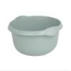 1 x 28cm Round Silver Sage Plastic Washing Up Bowl, 5L Litre Capacity Mixing Bowl with Integral Handle Home, Kitchen, Sink, Basin Organiser Multipurpose Use, Dish Wash, Storage Container view 1