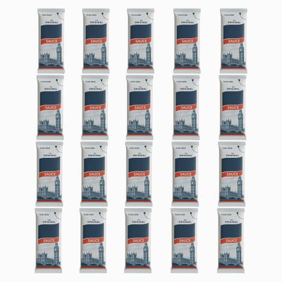 20 x 10ml Brown Sauce Sachets  Original Savoury Condiment Portions - Individually Packaged for Airbnb, Travel, Short Stays, Takeaways & Camping Meals