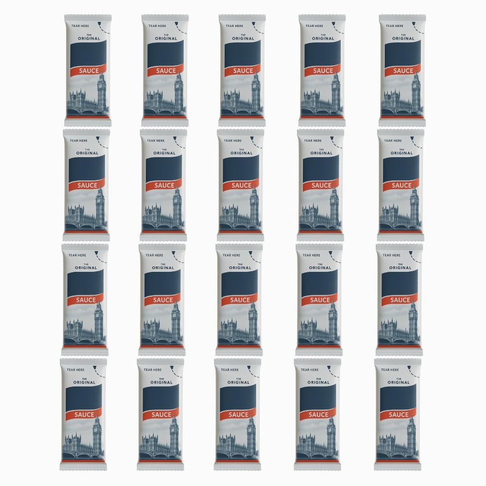 20 x 10ml Brown Sauce Sachets  Original Savoury Condiment Portions - Individually Packaged for Airbnb, Travel, Short Stays, Takeaways & Camping Meals