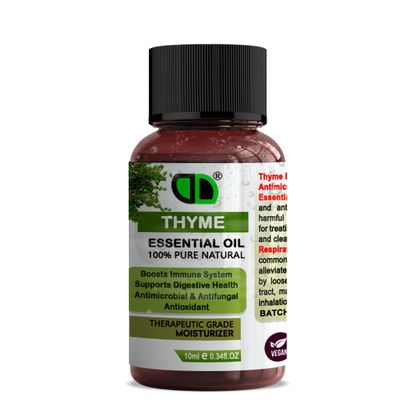 10ml | Thyme Essential Oil Blend, 100% Pure & Natural Diffusers, Aromatherapy & Massage Blends | Perfect as a Gift | Vegan, GMO Free