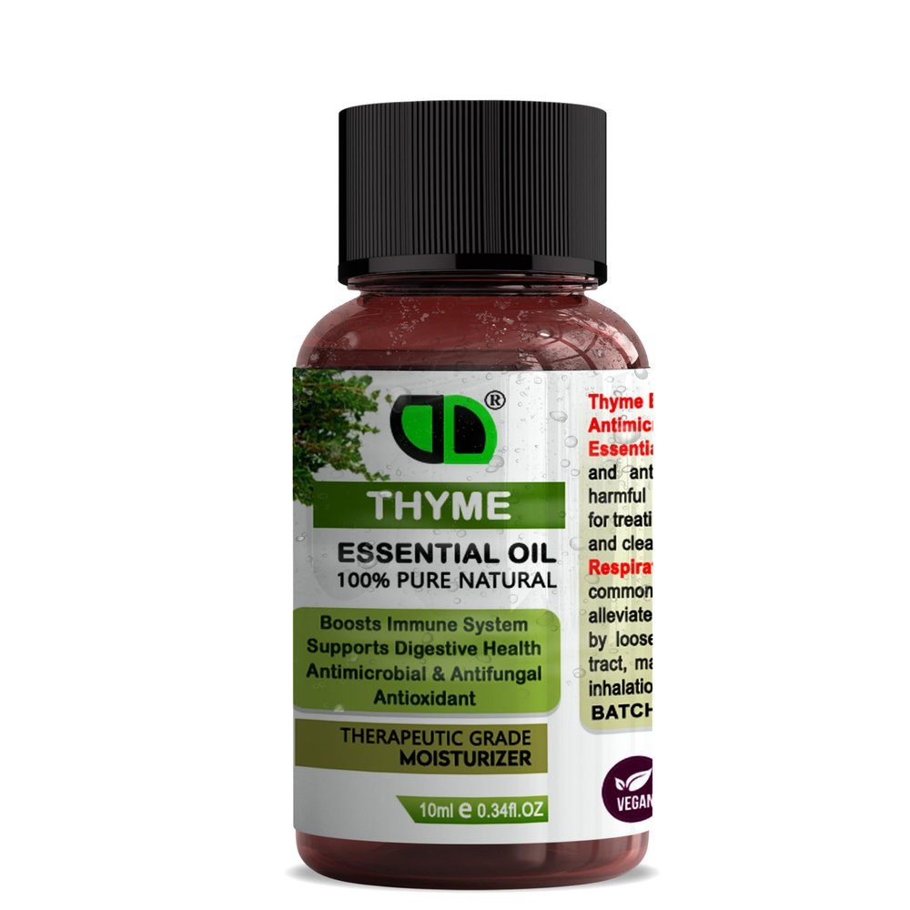 10ml | Thyme Essential Oil Blend, 100% Pure & Natural Diffusers, Aromatherapy & Massage Blends | Perfect as a Gift | Vegan, GMO Free