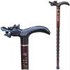 Wooden Walking Sticks for Men & Women - Dragon Head Solid Wood Cane Walking Stick with Rubber Tip - Traditional Style Mobility Aid for Elderly view 1