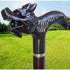 Wooden Walking Sticks for Men & Women - Dragon Head Solid Wood Cane Walking Stick with Rubber Tip - Traditional Style Mobility Aid for Elderly view 3