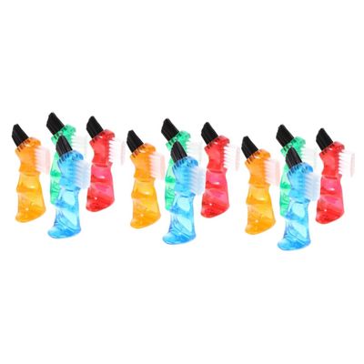 BCOATH 12pcs Portable Mini Double-Head Denture Brush Toothbrush for Oral Care Small Soft Bristles Practical for Home Use