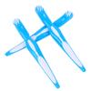 BCOATH 2sets Portable Cleaning Brush Gentle Tuft for False Toothbrush Slip Handle for Home Use 3pcs*2 view 3