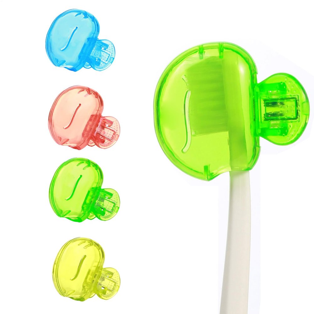 Travel Toothbrush Head Covers - Brush Protective Cap,4 Packs Portable Cover For Adults Kids For Household Travel, Camping, Bathroom, School, Business