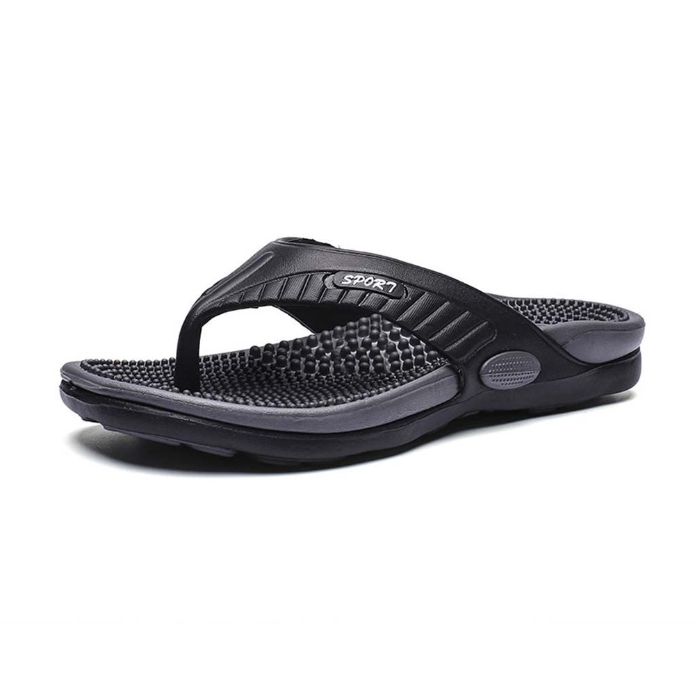 VENYAA Flip-flops Massager Slippers,Acupressure Foot Massager Reflexology Massage Slippers,Relief Plantar Fasciitis Heel Arch Arthritis Pain Sandals,Breathable Beach Shoes (Size:EU 40,Color:Black)