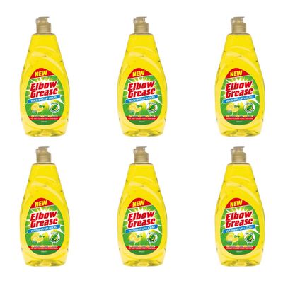 Washing Up Liquid 600ml - Lemon Fresh - Now Available In a Washing Up Liquid! Ready To Degrease Pots And Pans - Pack of 6 x 600ml