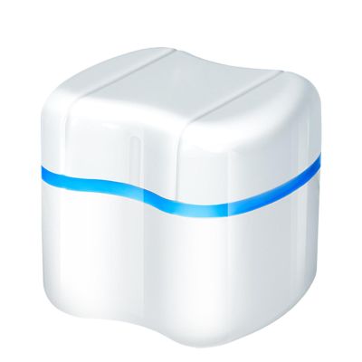 Retainer Cleaner Case,Denture Leak Proof Container Case | Travel Retainer Bath Case, Portable Denture Cleaning Box for Night Guard, Nipple