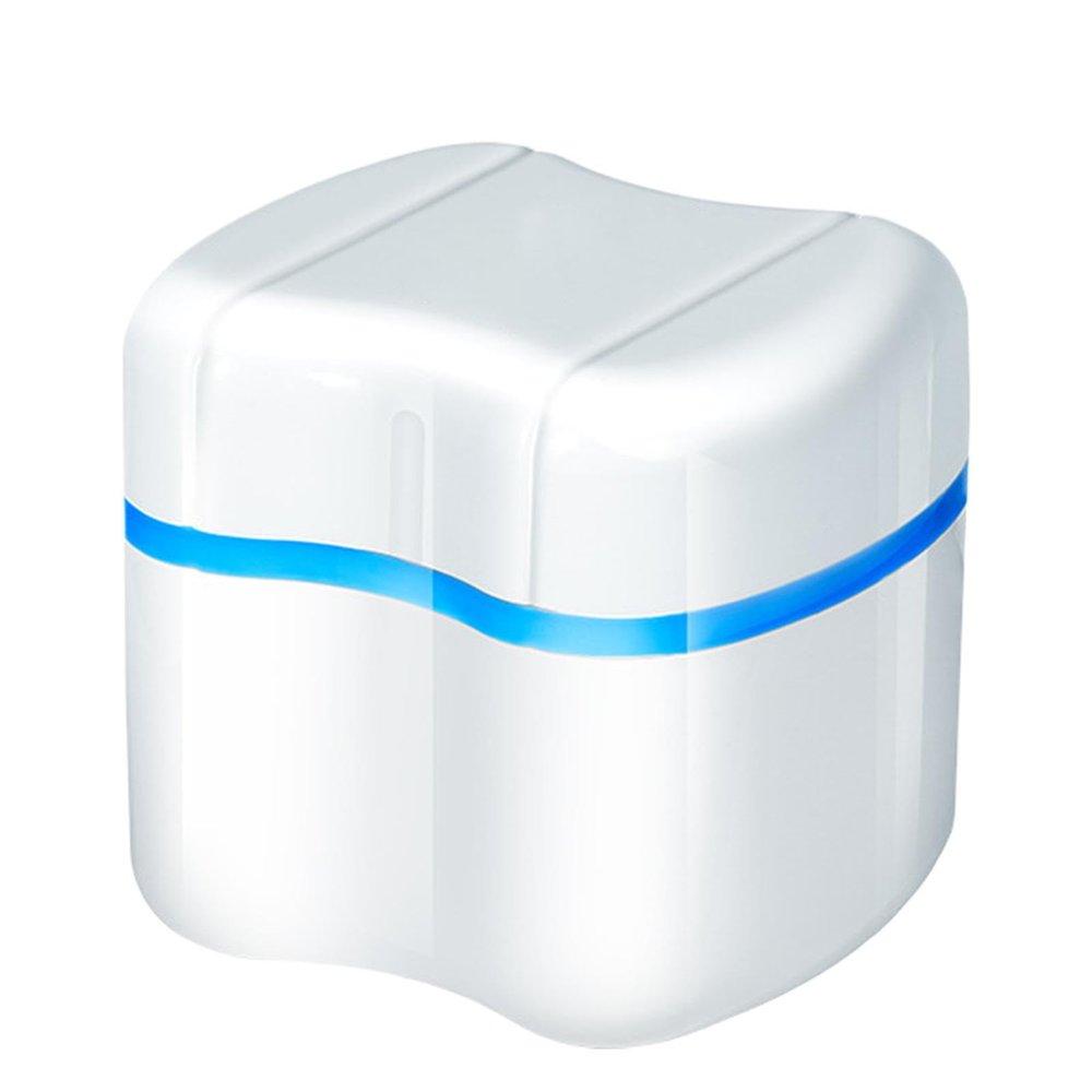 Retainer Cleaner Case,Denture Leak Proof Container Case | Travel Retainer Bath Case, Portable Denture Cleaning Box for Night Guard, Nipple