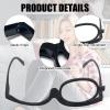250 Degrees Folding Reading Glasses Flip-Up Lens - Magnifying Make Up Glasses With Flip-Down Single Lens (Black) view 3