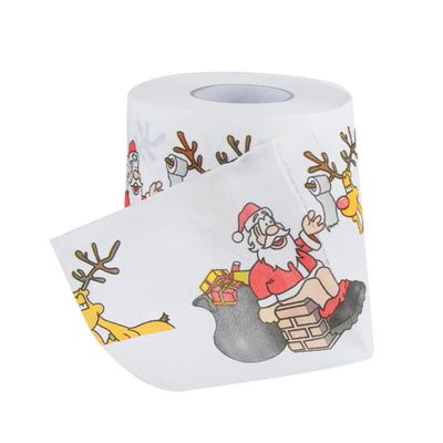 Santa Claus Toilet Paper Christmas Toilet Paper Santa Claus Printed Toilet Paper Roll Tissue Xmas Supplies for Bathroom Decor Festive Party Decor Novelty Gifts