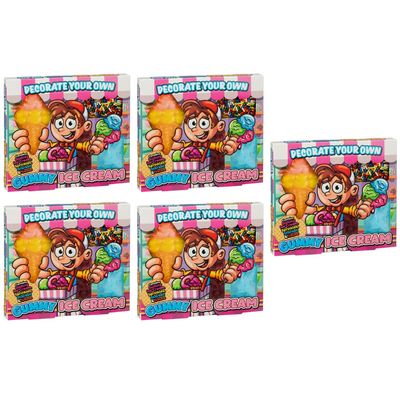 Decorate Your Own Gummy Ice Cream Kit 80g - This Kit Has To Create The Sweetest Masterpiece - Pack of 5 x 80g