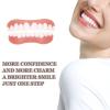 Giural 1 Pairs Instant Veneers Dentures, False Teeth Veneers Top and Bottom, Fake Teeth Set, Clip in Veneers Teeth, Cosmetic Teeth Veneers, Adjustable Snap on Dentures for Regain Confident Smile view 3