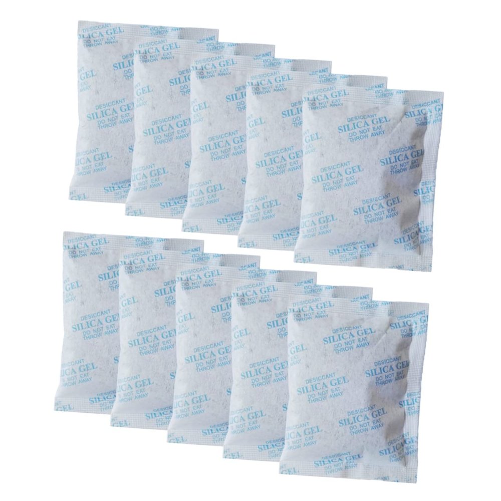 FUNOMOCYA 50pcs Silica Gel Packs Desiccant Sachets for Moisture Control Corrosion Prevention Safe for Clothing