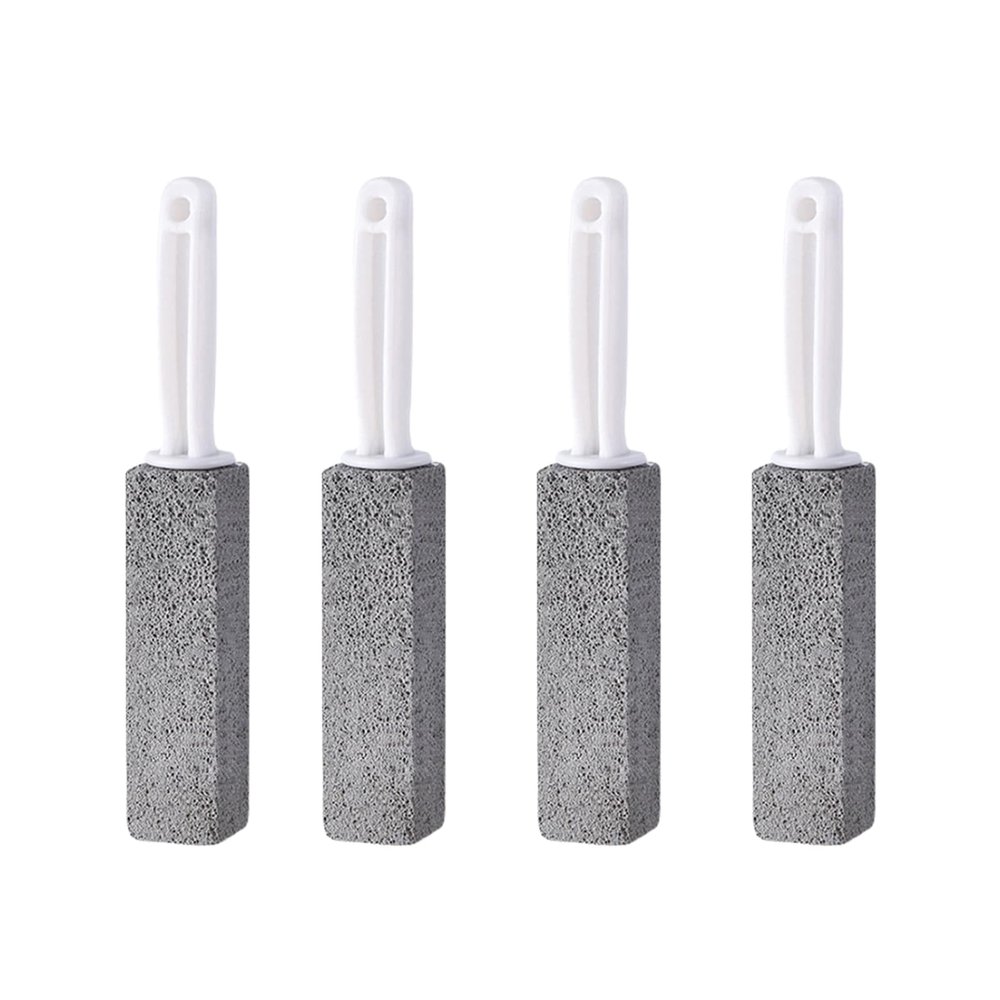 4 PCS Handle Toilet Bowl Cleaner Pumice Stone Sticks, Pumice Cleaning Stone with Handle, Pumice Stone for Toilet, Pumice Stone Toilet Bowl Cleaner, for Kitchen Bath Pool Toilet Household Cleaning