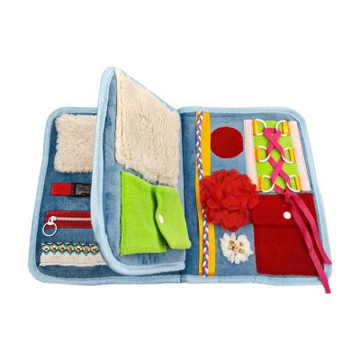 Fidget Blanket for Dementia - Elderly Sensory Blanket for Calming | Elderly Versatile Fidget Book | Fidget Wrist Cuff Sensory Toy | Dementia Alzheimers Blanket for Adults with Dementia