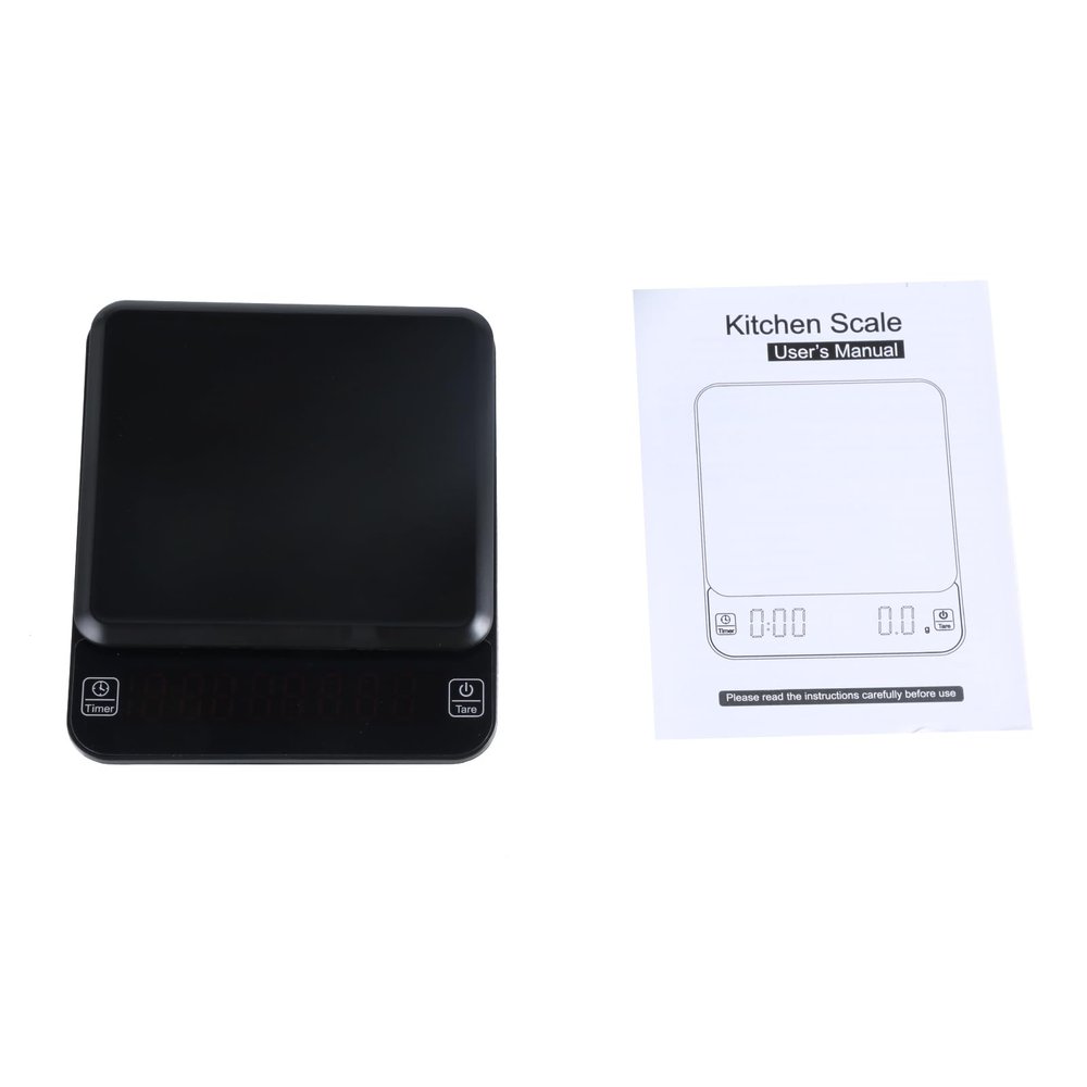 Kitchen and Cafe Digital Scale Coffee Scale with Timer Light Weights 3KG/0.1G Coffee Weighing Solution Accuracy Scale
