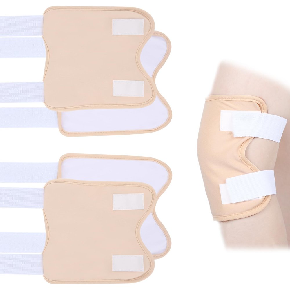 4 Pcs Castor Oil Pack Wrap Kit Knee, Castor Oil Pack Wrap Kit Organic Cotton, Castor Oil Wrap Knee, Castor Caster Oil Packs, for Relief Knees Legs Arms Calf Pain Sleep Aid