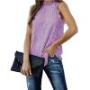 Ladies Summer New Lace Halter Sweet Vest - Purple - L view 1