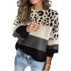 Winter Fashion contrast Sweater Women's Loose Round Neck Bottoming Sweater - Gray - L view 4