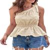 New Women's Casual Sleeveless Polka Dot Shirt - Blue - L view 2