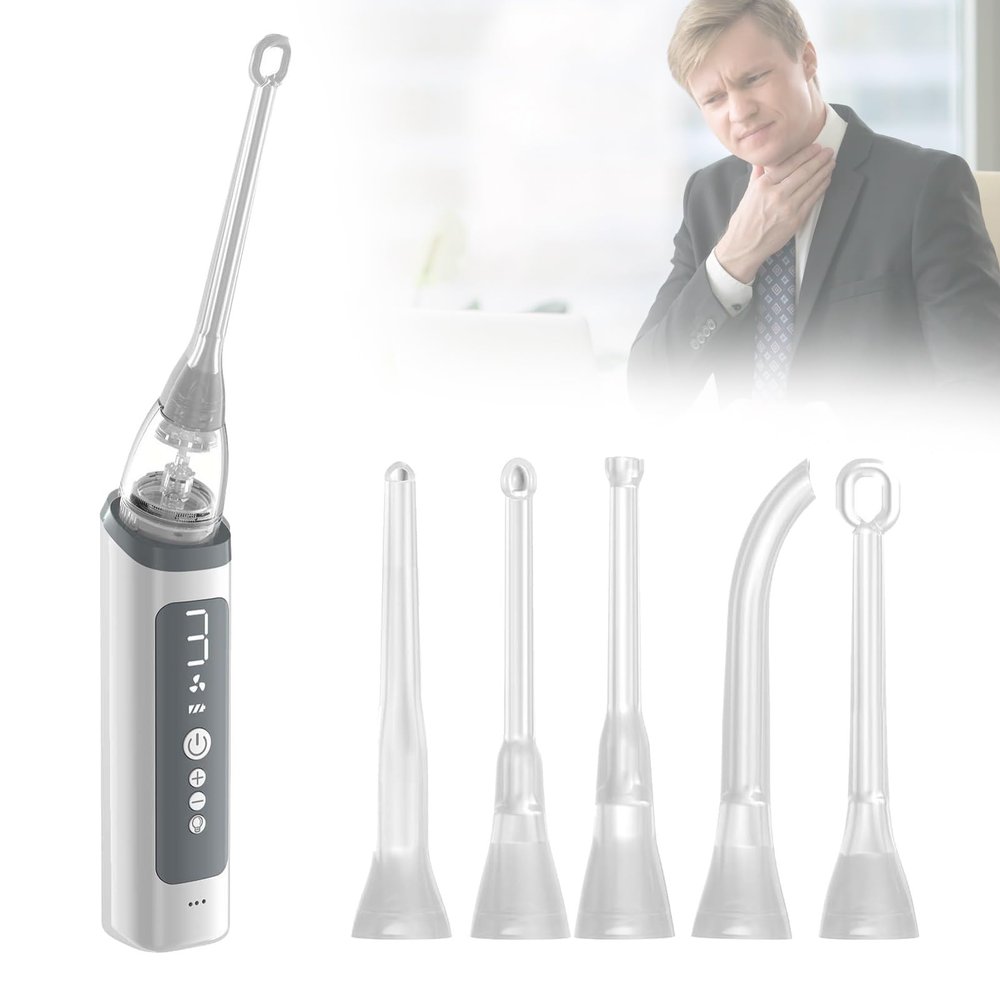 CHSUFBTY Electronic Tonsil Stone Removal Kit,Tonsil Stone Remover Vacuum,Automatic Oral Care Mouth Cleaner,Tonsil Cleaner(NASA009)