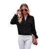 New Casual Fashion Double Pocket Loose Long Sleeve Shirt Women's Clothing-Black-S view 2