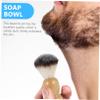HONMEET Retro Style Shaving Cream Bowl Set Men Shaving Brush Kit Mustache Set Grooming Bowl and Brush Tool view 2