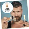 HONMEET Retro Style Shaving Cream Bowl Set Men Shaving Brush Kit Mustache Set Grooming Bowl and Brush Tool view 3