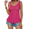 Summer new women's clothing ladies' blouse tie sweater small vest - rose red - L view 1