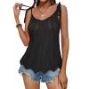 Summer new women's clothing ladies' blouse tie sweater small vest - rose red - L view 4