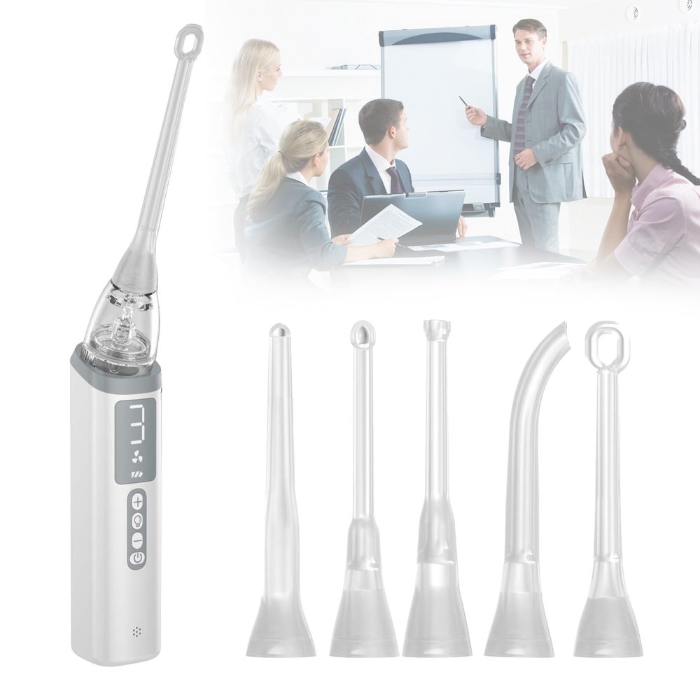 CHSUFBTY Electronic Tonsil Stone Remover - 3 Adjustable Modes Tonsil Removal Suction Kit, Instant Removal, 5 Silicone Nozzles, Fight Bad Breath Oral Irrigator(NASA008)